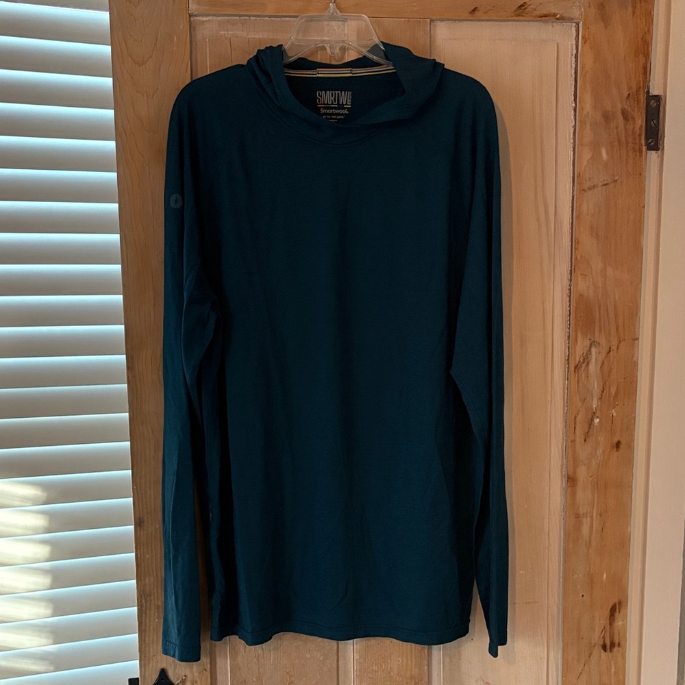 Men’s Smartwool Merino Wool Teal Long Sleeve Shirt